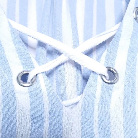 Rails Jeri Holland Striped Lace Up Pullover Short Sleeve Top - Picture 11 of 16